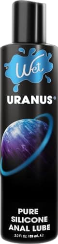 Wet Uranus Silicone-Based Anal Lube for Men, Women & Couples, Long-Lasting & Water-Resistant Premium Personal Sex Lubricant - Safe to Use with Latex Condoms - Non-Sticky & Hypoallergenic (3 Fl Oz)