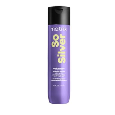 Matrix So Silver Purple Shampoo - Eliminates Brassiness, Restores Cool Blonde Color, With Color Depositing & Brightening Technology, Vegan, 10.1 Fl. Oz.