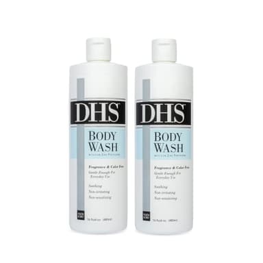 Person & Covey, Inc. DHS Moisturizing Body Wash - Gentle & Effective Body Wash Sensitive Skin, for Everyday Use - Unscented, Moisturizing for Men & Women, and Eczema Prone Skin - 2 Pack, 16 Oz.