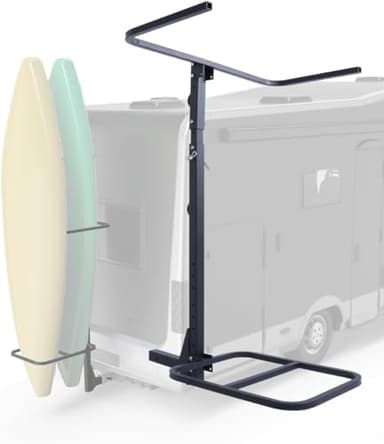 Autoholic Upgraded RV Hitch Mount Kayak Rack Height Adjustable Vertical Kayak Carrier for RV, Truck, SUV Holds 2 Kayaks up to 12' & 150LBS & 2'' Hitch Receiver