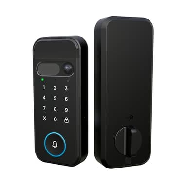 myQ Secure View™ 3-in-1 Smart Lock with 2K HDR Video Doorbell Camera, Face Access, Fingerprint Access, PIN & App Control — Intelligent Entry with Built-in Camera, Color Night Vision & Two-Way Audio