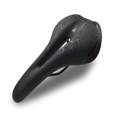 HUGEOAKS Bike Seats for Men and Women, Comfortable Prostate Friendly Bicycle Seat, Bike Saddle, Bike Seats for Mountain Bike, Road Bike, Exercise Bike, DH, BMX (MTB)