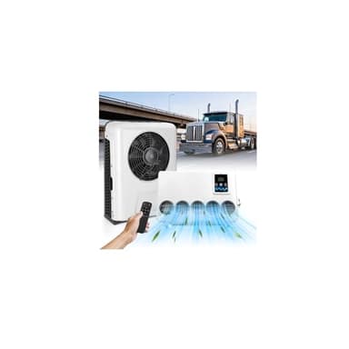 12V Air Conditioner 11000 BTU, 12 Volt DC Air Conditioner for Truck Parking Split Electric AC Unit, Quiet A/C High Efficiency Cooling for Semi-Truck, Travel Trailer, Crane, Loader, Excavator, Tractor