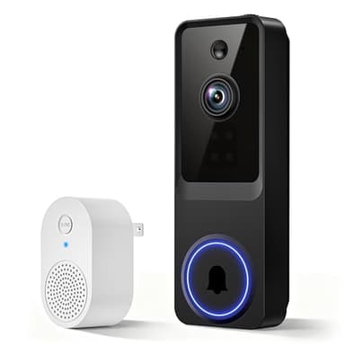 NodeBlaz 1080p Wireless Video Doorbell Camera for Home Security, with Cloud Storage, Real-Time Alerts, Night Vision, Indoor and Outdoor Monitoring, Battery Powered