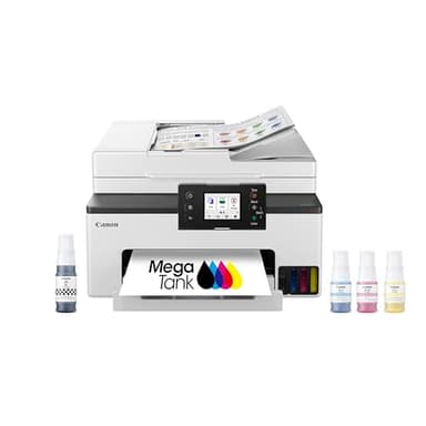 Canon MegaTank MAXIFY GX2020 All-in-One Wireless Color Printer – Print, Copy, Scan with Duplex Printing – Refillable Tank System, Compact Desktop Design – Wireless Print Scan Copy for Home & Office