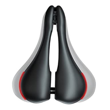 HUGEOAKS Width Adjustable Bike Seat - Comfortable Prostate Friendly Bicycle Saddle Suitable for Mountain, Road, City and Stationary Exercise Bikes (1 Pack)