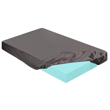 HunnmingRe 2-3 Inch Mattress Topper Cover (Only Cover) Memory Foam Protector Microfiber Memory Foam for Latex Mattress Topper Gel RV(Queen 80 x 60 Inch,Dark Gray)