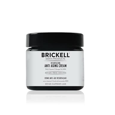 Brickell Men's Products Resurfacing Anti-Aging Face Cream For Men, Natural and Organic Face Moisturizer, Vitamin C Cream For Wrinkles, 2 Ounce, Scented