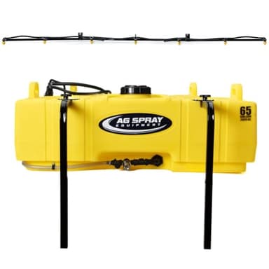 Ag Spray Equipment 65 Gallon UTV Sprayer | 7 Nozzle Folding Boom | 4.0 GPM 12V Pump, 140 Inch Spray Width | Heavy-Duty Weed & Fertilizer Sprayer for Side by Side, Pasture & Row Crops