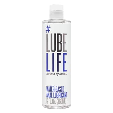 LubeLife Water-Based Anal Lube for Men, Women & Couples – Personal Lubricant Safe for Ingestion, Toy & Condom Compatible, Water Based Lubricant Gel for Privacy & Intimacy (12 Fl Oz)