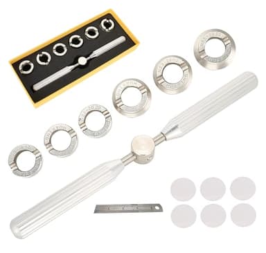 Watch Repair Tool,5537 Watch Case Opener,Watch Back Remover Tool for Rolex & Tudor Watch Repair Tool Kit with 6 Dies (18.5-29.5mm)