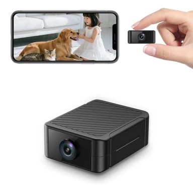 Hidden Camera 4K Spy Camera with Night Vision, 4H Battery Life, Motion Detection Alerts, SD/Cloud Storage, Phone App Control & Real-Time Alerts, Indoor Security Camera for Home/Office/Baby Monitoring