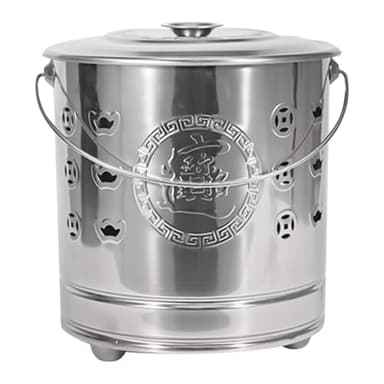 Burn Barrels for Outside, Portable Paper Burner Stainless Steel Burn Barrel Incinerator Yard Waste Incinerator Fire Pit Bin for Deck, Balcony & Yard