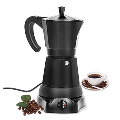 SHANGSKY Coffee Pot Electric Moka Pot 6 Cup, Espresso Coffee Maker Cafeteras Electricas Italian Coffee Maker Espresso Makers Portable Aluminum Electric Mocha Pot, Coffee Machine Moka Maker