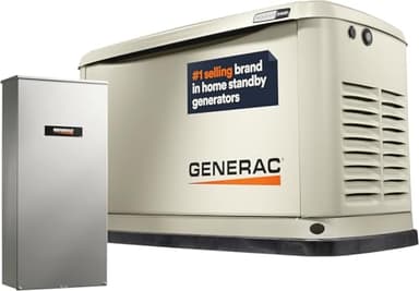 Generac Guardian 24kW Home Standby Generator with 200 Amp Transfer Switch - Automatic Whole House Backup Power for Storms, Emergencies, and Outages, WiFi Enabled, Runs on Natural Gas or Liquid Propane