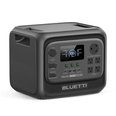 BLUETTI Elite 300 Portable Power Station, 3014Wh LiFePO4 Battery Backup for Home Power Outage, 2400W Solar Generator (4800W Surge), 3kWh Compact Home Backup & RV Power with TT-30 RV Port & 12V/30A DC