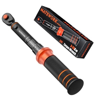 Matework 1/4-Inch Drive Click Torque Wrench, 3-25 Nm/26.6-221.3 in.lb, Bike Torque Wrench Inch Pounds with 72-Tooth Dual-Direction, Small Bike Tool for Bicycle, MTB Maintenance, ±3% High Precision