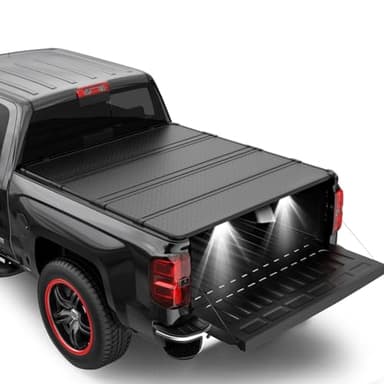 Hard Quad Truck Bed Tonneau Cover for 2014-2018 Chevy Silverado GMC 1500, 2015-2018 Silverado/Sierra 2500 3500 HD, Fleetside - 5.8 FT Aluminum Short Bed - 69.3 inch