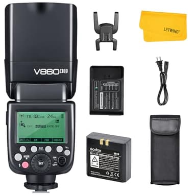 Godox V860II-N 2.4G TTL Li-on Battery Camera Flash Compatible for Nikon D800 D700 D7100 D7000 D5200 D5100 D5000 D300 D300S D3200 D3100 D3000 D200 D70S D810 D610 D90 D750 (V860II-N)