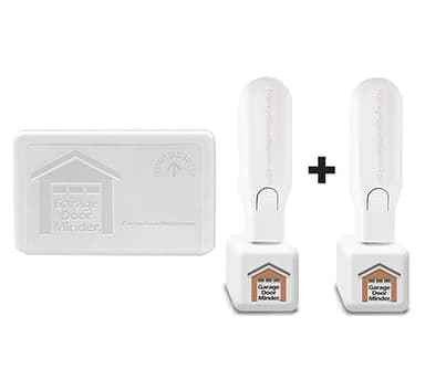 Garage Door Minder® 2-Room Combo Pack. No Wi-Fi. in Home Monitor & Alert System. 100% Wireless. Installs in Two Minutes! Great for Seniors!