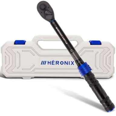 HERONIX 3/8-Inch Drive Click Torque Wrench, 5–50 Ft-Lb (6.8–67.8 Nm) ±3% Accuracy, Loud Click, Dual Scale, 72-Tooth Mini Torque Wrench for Bike, Motorcycle, Car & Spark Plug Maintenance