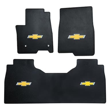 Lloyd Mats Signature Rubber All Weather Floor Mats for Chevy Silverado 1500/2500/3500 2019-ON Double or Crew Cab - 3PC Fronts + Rear