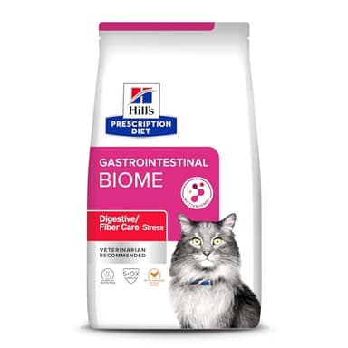 Hill's Prescription Diet Gastrointestinal Biome Stress Dry Cat Food, Chicken Flavor, Veterinary Diet, 4 lb. Bag