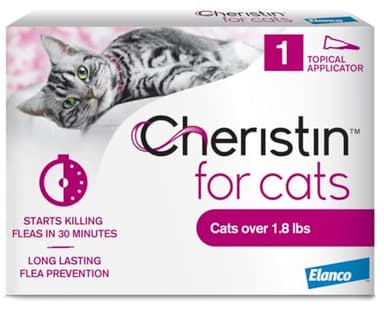 Cheristin Flea Treatment & Prevention for Cats | Fast acting topical flea treatment for cats over 1.8 lbs | 1 Count