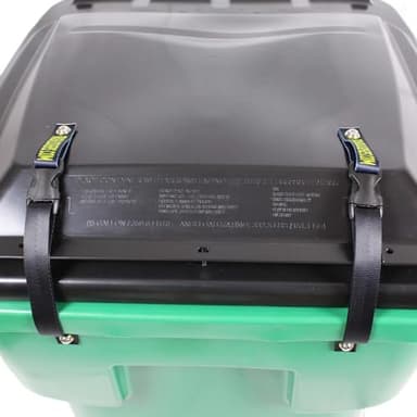 Trash Lock Original Two Strap Lid Lock, Very Secure, Deter Black Bears, Keep Raccoons, and Squirrels Out of Your Trash (Black, Original Two Strap)