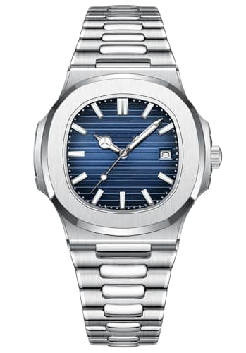 BESTKANG Men Quartz Movement Watch,Waterproof Luminous Men's Watch, Stainless Steel Strap Business Watches (Blue)