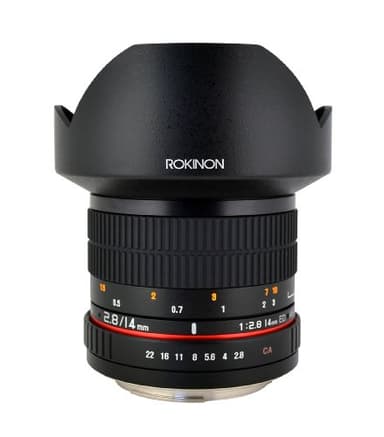 Rokinon 14mm f/2.8 IF ED UMC Ultra Wide Angle Fixed Lens w/ Built-in AE Chip for Nikon