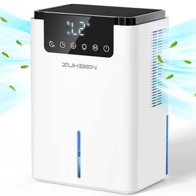 Dehumidifier,75 OZ Water Tank (500 sq.ft) Dehumidifiers for Home,Quiet Dehumidifier for Bathroom Bedroom Basement RV with 12H Timer,Auto Shut Off,7 Colors LED Light,Sleep Modes