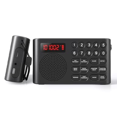 Lamborsafe KJV Audio Bible Player for Seniors & Blind, One-Button Play Electronic Audio Bible King James Version, Listen to New & Old Testament Anytime Anywhere - Durable and Lightweight, Ideal Gift