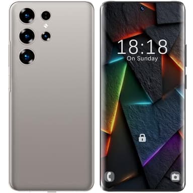 viqee Android Smartphone 12+512GB | 6.9" HD Screen, 4500 mAh & 21+8 MP Camera | Unlocked with Dual-SIM, Face ID & OTG - Affordable Without a Contract(Gery)