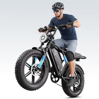 TST Electric Bike for Adult, Up to 28 MPH and 60/100 Miles Long Range E Bike, 20" Fat Tire E-Bike, 1500W Peak Motor, 48V 15Ah/25Ah Removable Battery, Dual Suspension, UL 2849 Certification