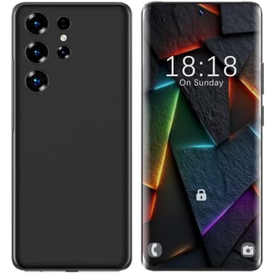 viqee Android Smartphone 12+512GB | 6.9" HD Screen, 4500 mAh & 21+8 MP Camera | Unlocked with Dual-SIM, Face ID & OTG - Affordable Without a Contract(Black)