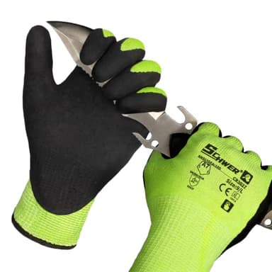 Schwer 2 Pairs A7 Cut Resistant Work Gloves, Touchscreen, CR3027, L