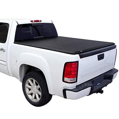 Amazon Basics Soft Roll-Up Truck Bed Tonneau Cover, 6.5 ft, Water-Resistant, Works with Bed Liners for 2014-2019 Chevy Silverado, GMC Sierra 1500, 2015-2018 Silverado Sierra 2500 3500 HD, Fleetside