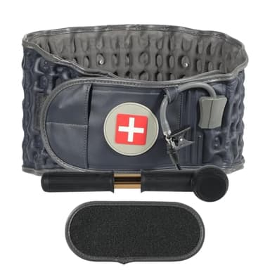 Samflykaka Decompression Back Belt for Pain Relief,Lower Back Traction Device for Women and Men One Size Fits 29-49 inches Waist (Blue)