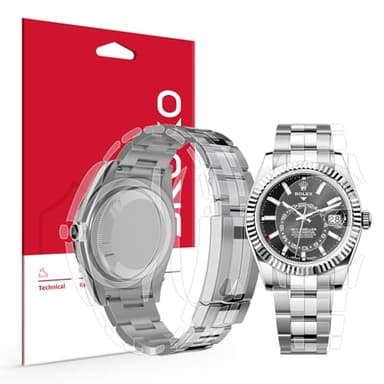 skoko [1Set Full Package Body Protection Film Compatible with Rolex Sky-Dweller 42mm Ref. 336933, 336934, 336935, 336938, Glossy Clear Skin, Full Coverage, Anti Scartch, Extra pieces for tricky areas