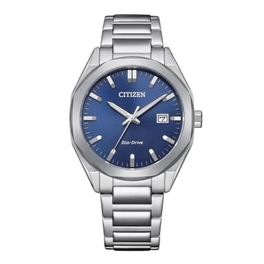 Citizen Men's Eco-Drive Classic Eco, Silver-Tone Stainless Steel Bracelet Watch, 3 Hand, Date (Model: BM7620-83L)