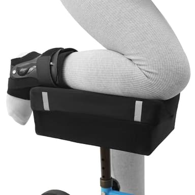 HuCPAPxi Knee Scooter Pad Cover with 2'' Removable Highly Resilient Comfort Memory Foam Cushion - Knee Walker Accessory for Roller - Universal Fit Most Models