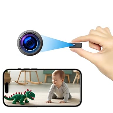 IVVHVVI 2K Ultra HD Mini Hidden Camera – Wireless WiFi Spy Camera, Nanny Cam for Home, Night Vision, Motion Detection, App Control, Cloud Storage, Perfect for Baby, Pet & Home Security