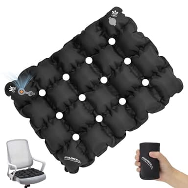 EULANT Portable Inflatable Seat Cushion for Pressure Relief,Waffle Square Cushions for Pressure Sores Chair,Lightweight Air Seats Chair Pads Home Wheelchairs Car Airplanes(1 Pack)