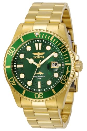 Invicta Mens Pro Diver Quartz Watch, Gold, 30027