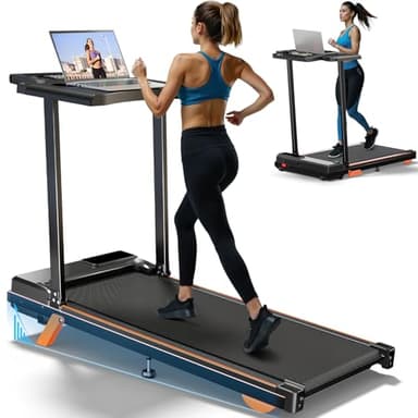 Walking Pad Treadmill with Handle Bar & Incline, Advzon Portable Under Desk Treadmill for Home, 2 in 1 Walking Running Machine with 300+ lbs Capacity