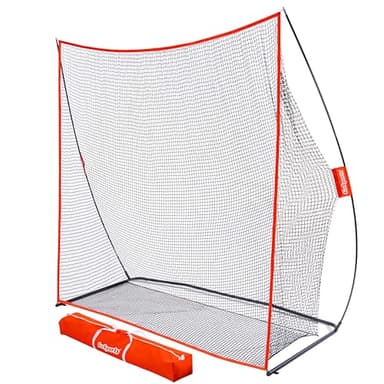 GoSports 7 ft x 7 ft Golf Practice Hitting Net - Personal Driving Range for Indoor or Outdoor Swing Practice