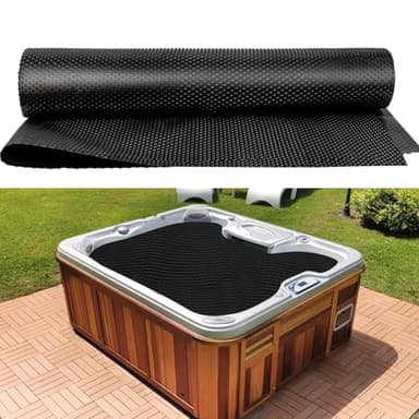 8 x 8 FT Spa and Hot Tub Cover, 16Mil Square Hot Tub Thermal Blanket, Insulation Solar Blanket Bubble Cover for Energy Efficiency & Safety