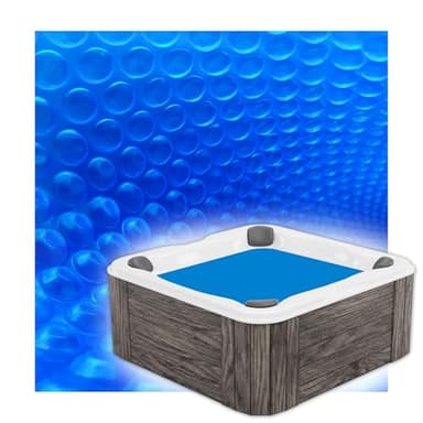 AllAreN Hot Tub Bubble Cover, 7x7 Foot Hot Tub Thermal Blanket Square Solar Cover Insulation Blanket for Outdoor Hot Tub