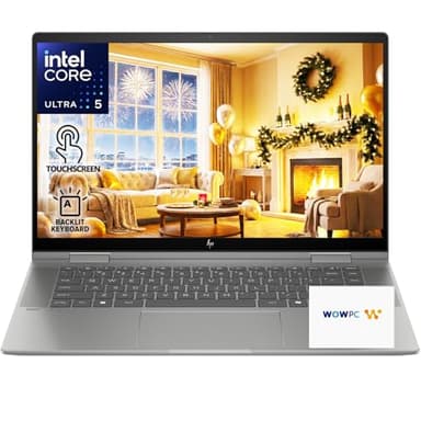 HP 2025/2026 New Envy x360 2-in-1 Laptop, Intel Core Ultra 5 125U (Up to 4.3GHz), 15.6" FHD Touchscreen Display with Backlit Keyboard, 8GB DDR5, 512GB SSD, Thunderbolt 4, Wi-Fi 6E, Windows 11 Home